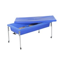 Childrens Factory, 1150-24, Activity Table & Lid Set, 24H, Blue, Kids Sensory Sand & Water Playground Equipment For Preschool, Classroom Or Daycare