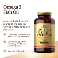 Solgar Omega-3 Fish Oil Concentrate, 240 Softgels - Support For Cardiovascular, Joint & Brain Health - Contains Epa & Dha Fatty Acids - Non Gmo, Gluten/ Dairy Free - 120 Servings