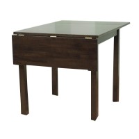 Target Marketing Systemslarge Dining Table With Drop Leaf Extensionbrownaustin