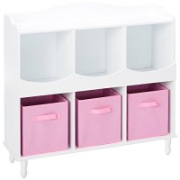 Kings Brand 6 Cubby Storage Cabinet, White
