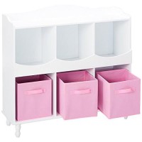 Kings Brand 6 Cubby Storage Cabinet, White