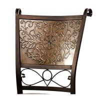 Powell Bronze With Muted Copper Stamped Back Counter Stool, 24, Bronzemuted Copper Back