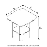 Furinno Simple Design Endsidetable, Espresso