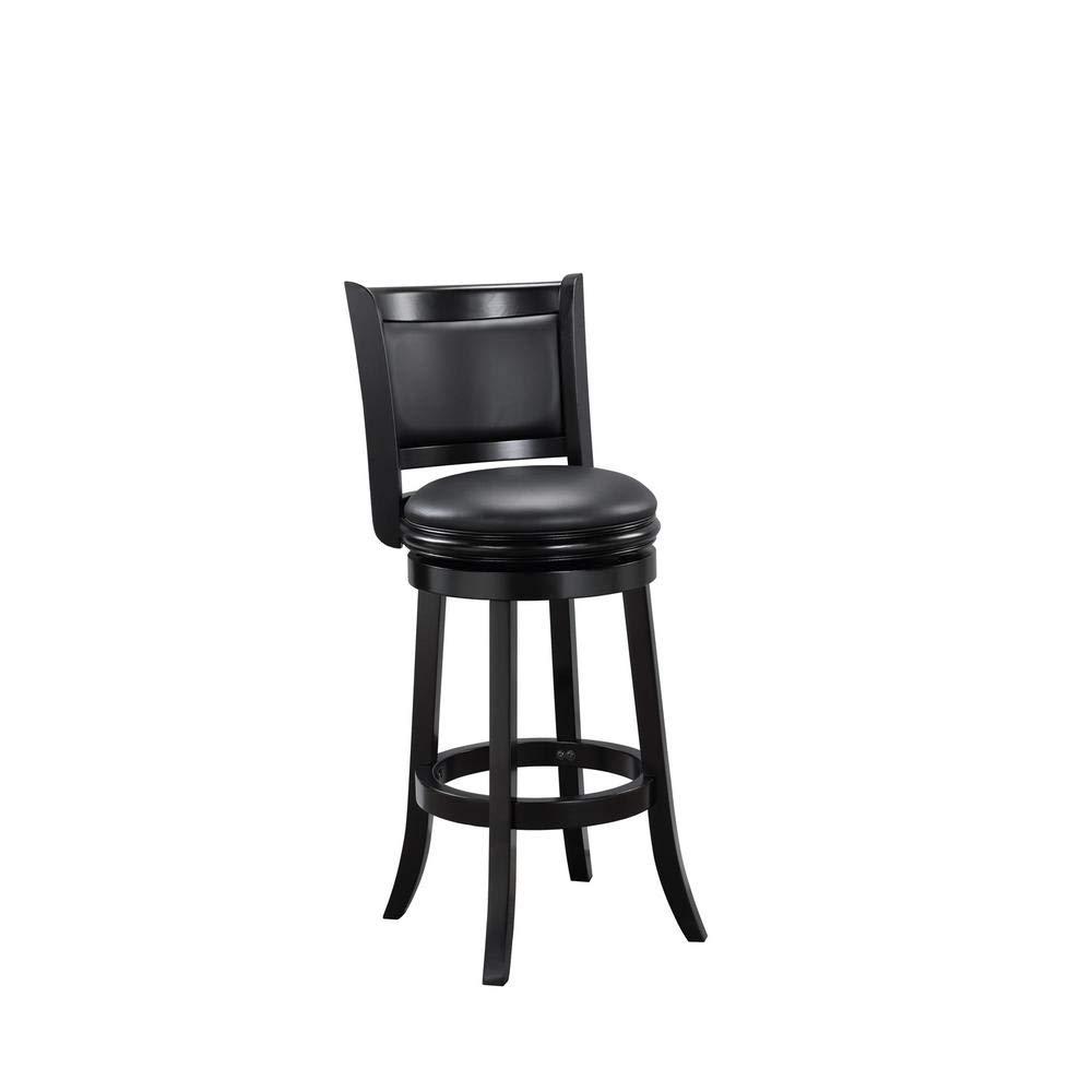 Boraam Augusta Bar Height Swivel Stool, 29-Inch, Black