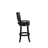 Boraam Augusta Bar Height Swivel Stool, 29-Inch, Black