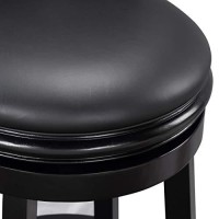 Boraam Augusta Bar Height Swivel Stool, 29-Inch, Black