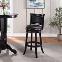 Boraam Augusta Bar Height Swivel Stool, 29-Inch, Black