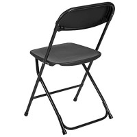 Flash Furniture Hercules Series Plastic Folding Chair - Black - 650Lb Weight Capacity Comfortable Event Chair - Lightweight Folding Chair