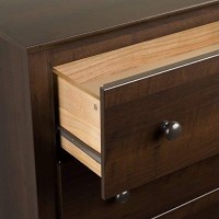 Prepac Fremont 2 Drawer Nightstand With Open Shelf, Bedside Table, Bedroom Furniture, End Table With Shelf, 16D X 2325W X 28H, Espresso, Edc-2428