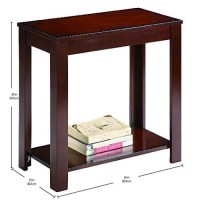 Crown Mark Pierce Chairside Table, Espresso