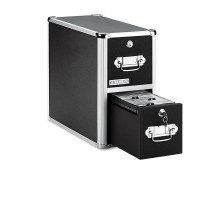 Vaultz Vz01094 2-Drawer Cd File Cabinet, Holds 330 Folders Or 120 Slim60 Standard Cases, Black
