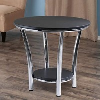 Winsome Wood Maya Occasional Table, Blackmetal, 2382 Inches, Modern
