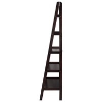 Casual Home 5-Shelf Ladder Bookcase,72-Inch , Espresso