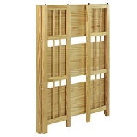 Casual Home 3-Shelf Folding Stackable Bookcase (275 Wide)-Natural