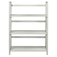 Casual Home 3-Shelf Folding Stackable Bookcase (275 Wide)-White