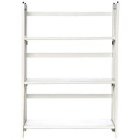 Casual Home 3-Shelf Folding Stackable Bookcase (275 Wide)-White