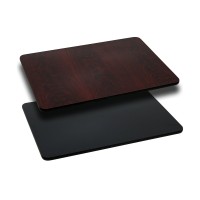Flash Furniture Glenbrook 30'' X 48'' Rectangular Table Top With Black Or Mahogany Reversible Laminate Top