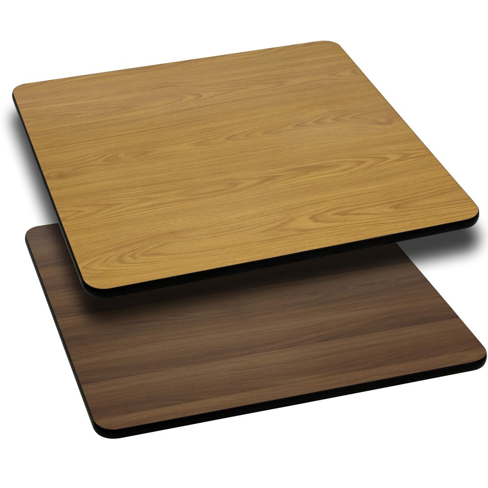 Flash Furniture Glenbrook 36'' Square Table Top With Natural Or Walnut Reversible Laminate Top