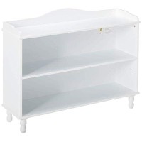 Kings Brand Furniture - White Wood Childrens 2-Shelf Bookcase Display Cabinet