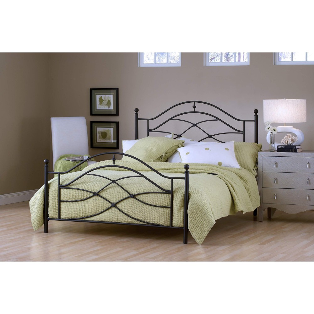 Hillsdale Furniture Hillsdale Cole Metal Frame King Bed Set, Black Twinkle