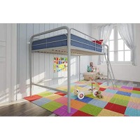 Dhp Junior Loft Bed Frame With Ladder, Silver