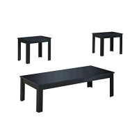 Monarch Specialties 3-Piece Table Set, Black