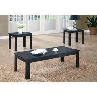 Monarch Specialties 3-Piece Table Set, Black