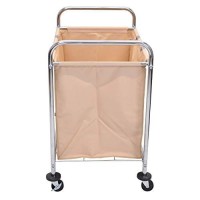 Luxor Hl14 Laundry Cart With Steel Frame And Canvas