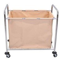 Luxor Hl14 Laundry Cart With Steel Frame And Canvas
