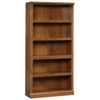 Sauder 5-Shelf Split Bookcase, Oiled Oak Finish