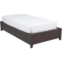 Modus Furniture Solid-Wood Bed, Twin, Nevis Simple - Espresso