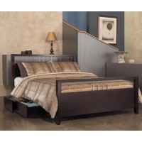 Modus Furniture Solid-Wood Bed, Queen, Nevis - Espresso