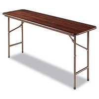 Alera Ft726018My 5988 In W X 1775 In D X 2913 In H Rectangular Wood Folding Table - Mahogany