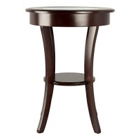 Winsome Cassie Accent Table, Cappuccino 20 Inches