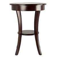 Winsome Cassie Accent Table, Cappuccino 20 Inches