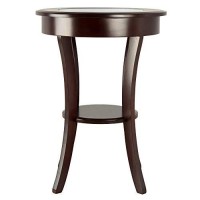 Winsome Cassie Accent Table, Cappuccino 20 Inches