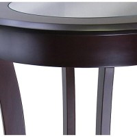 Winsome Cassie Accent Table, Cappuccino 20 Inches