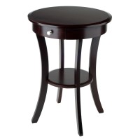 Winsome Wood Sasha Accent Table, Cappuccino(Color May Slightly Vary), 20 In X 20 In X 27 In