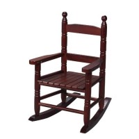 Gift Mark Childs Rocking Chairs - Hand-Made Wooden Rockers For Boys And Girls - Classic Double Slat Kids Seats - Childrens Furniture Rocker (Cherry)
