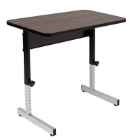 Calico Designs Adapta Height Adjustable Office Desk, All-Purpose Utility Table, Sit To Stand Up Home Computer Desk, 23 - 32 In Powder Coated Black Frame And 1 Thick Walnut Top, 36 Inch, Blackwalnut