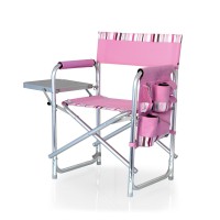 Oniva - A Picnic Time Brand - Sports Chair With Side Table, Beach Chair, Camp Chair For Adults, (Pink)