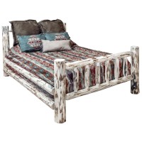 Montana Woodworks Log Furniture - Queen Bed - Unfinished