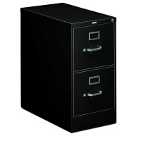 Hon 310 Series Vertical File With Lock - 15 X 26.5 X 29 - Metal - 2 X File Drawer[S] - Letter - Security Lock, Rust Resistant, Ball-Bearing Suspension, Label Holder - Black