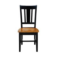 International Concepts San Remo Splat Back Chair, Black/Cherry