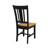 International Concepts San Remo Splat Back Chair, Black/Cherry