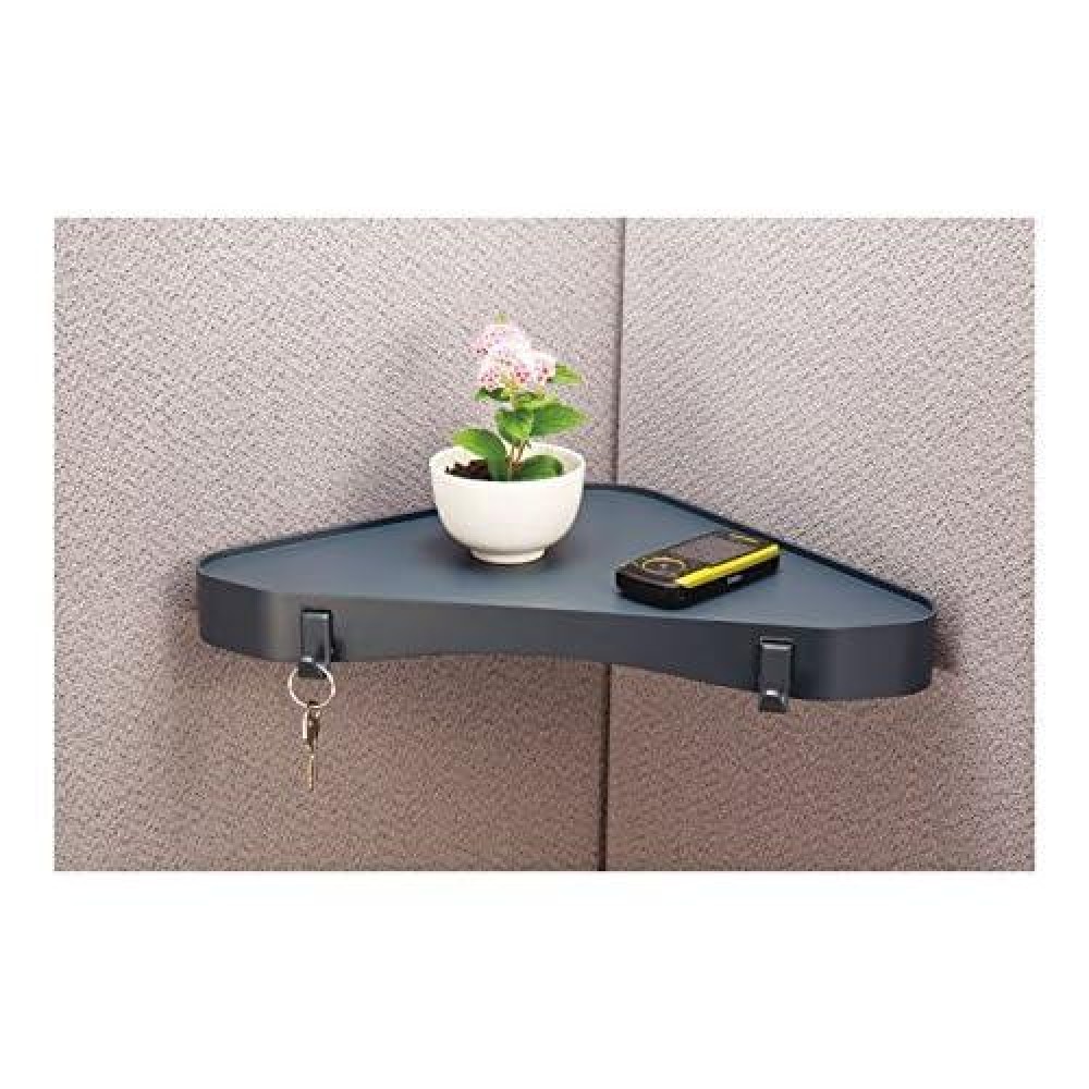 Officemate Verticalmate Corner Shelf, Slate Gray (29322) 14-1/2 X 10 X 1-1/4 Inches