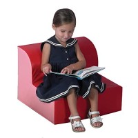 Childrens Factory Library Chair, Red, Cf322-385, Flexible Seating Classroom Furniture, Kids Reading Nook & Playroom Chairs For Toddler Girls & Boys