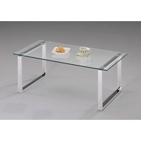 Kings Brand Furniture Modern Chrome Finish With Glass Top Rectangular Cocktail Coffee Table For Living Room