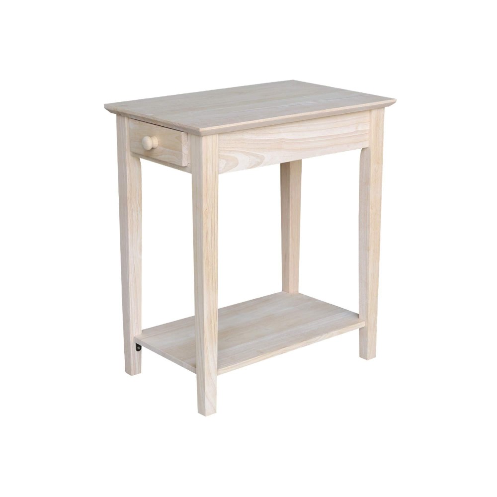 International Concepts Narrow End Table, Unfinished