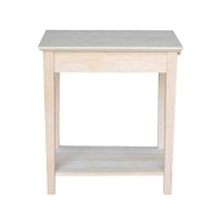 International Concepts Narrow End Table, Unfinished